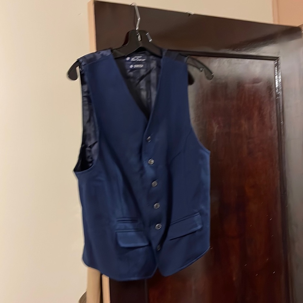 MOVING SALE NO HAGGLING THE ORIGINAL BEN SHERMAN SMALL NAVY BLUE BUTTON UP VEST